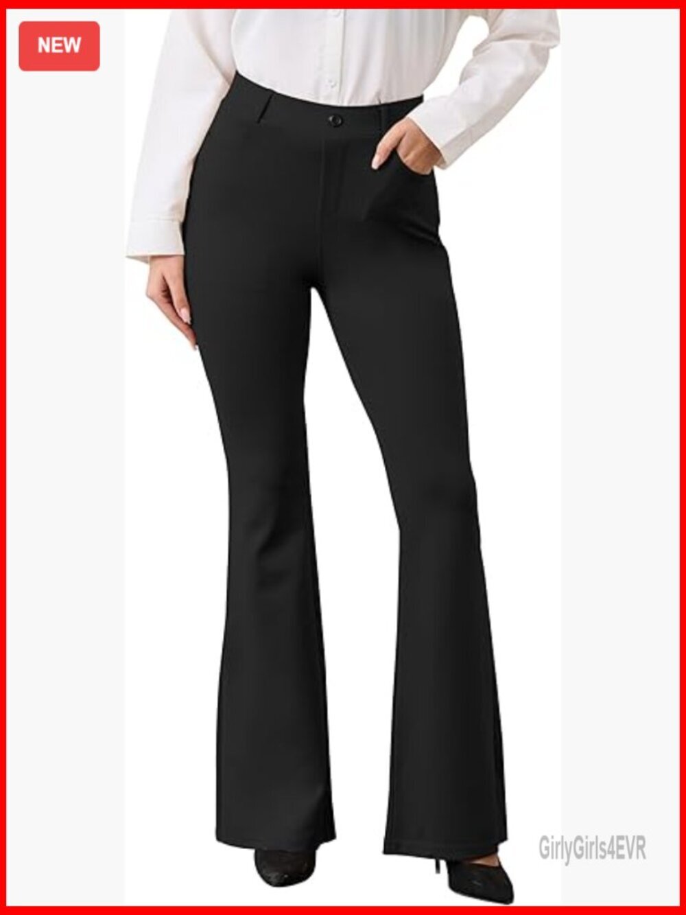 High Rise Flare Yoga Dress Pants with Pockets - Bootcut Trousers